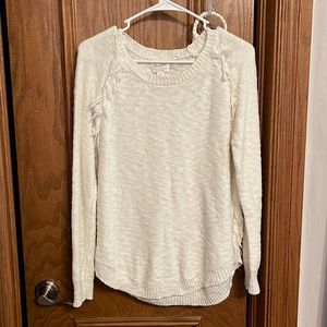 White Fringe Wrangler Sweater